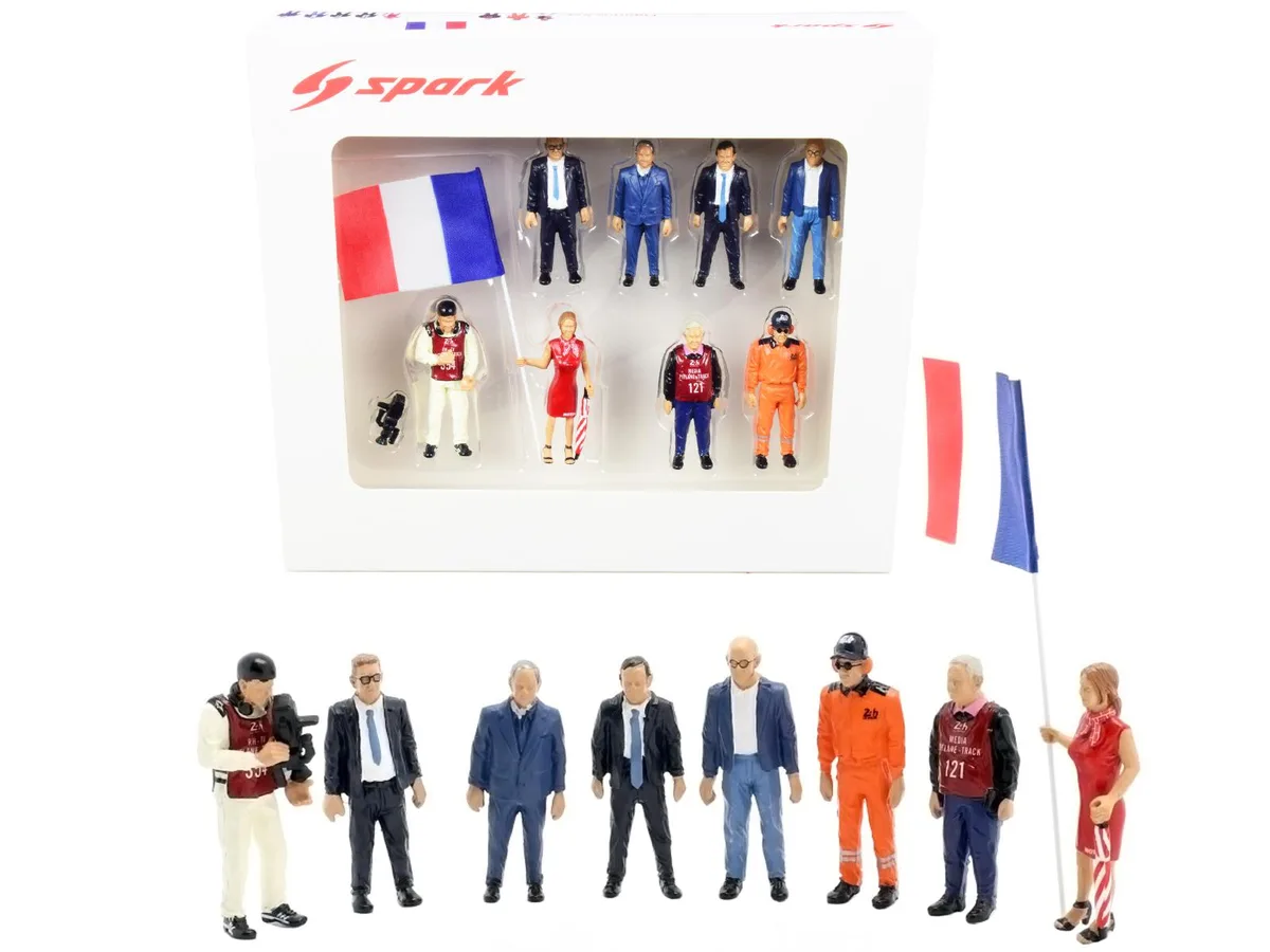 Spark Pub Spark Pub 24 Hours of Le Mans 2018 8 Piece Figurine Set 1/43 Scale 1.5 Inch — product photo