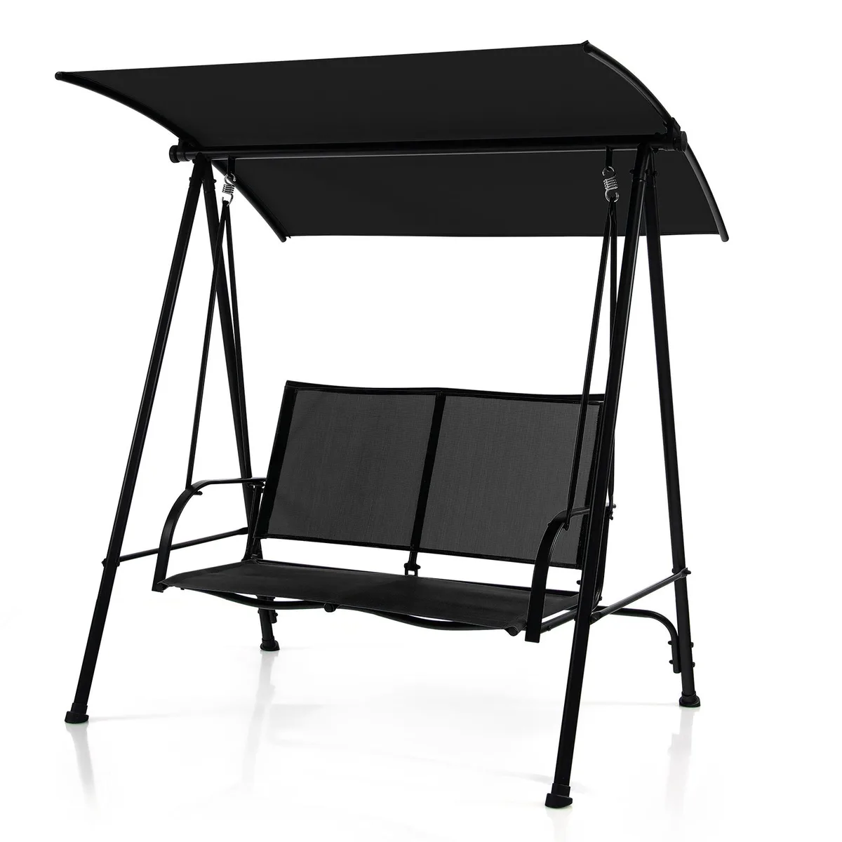 SlickBlue SlickBlue 2-Seat Outdoor Canopy Swing 58x45x70 Black — product photo
