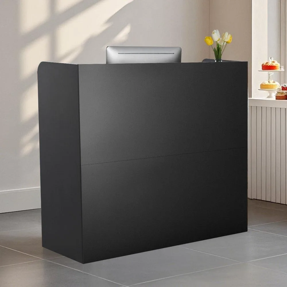 VEVOR VEVOR Reception Desk 47 Inch Black with Lockable Drawer — product photo