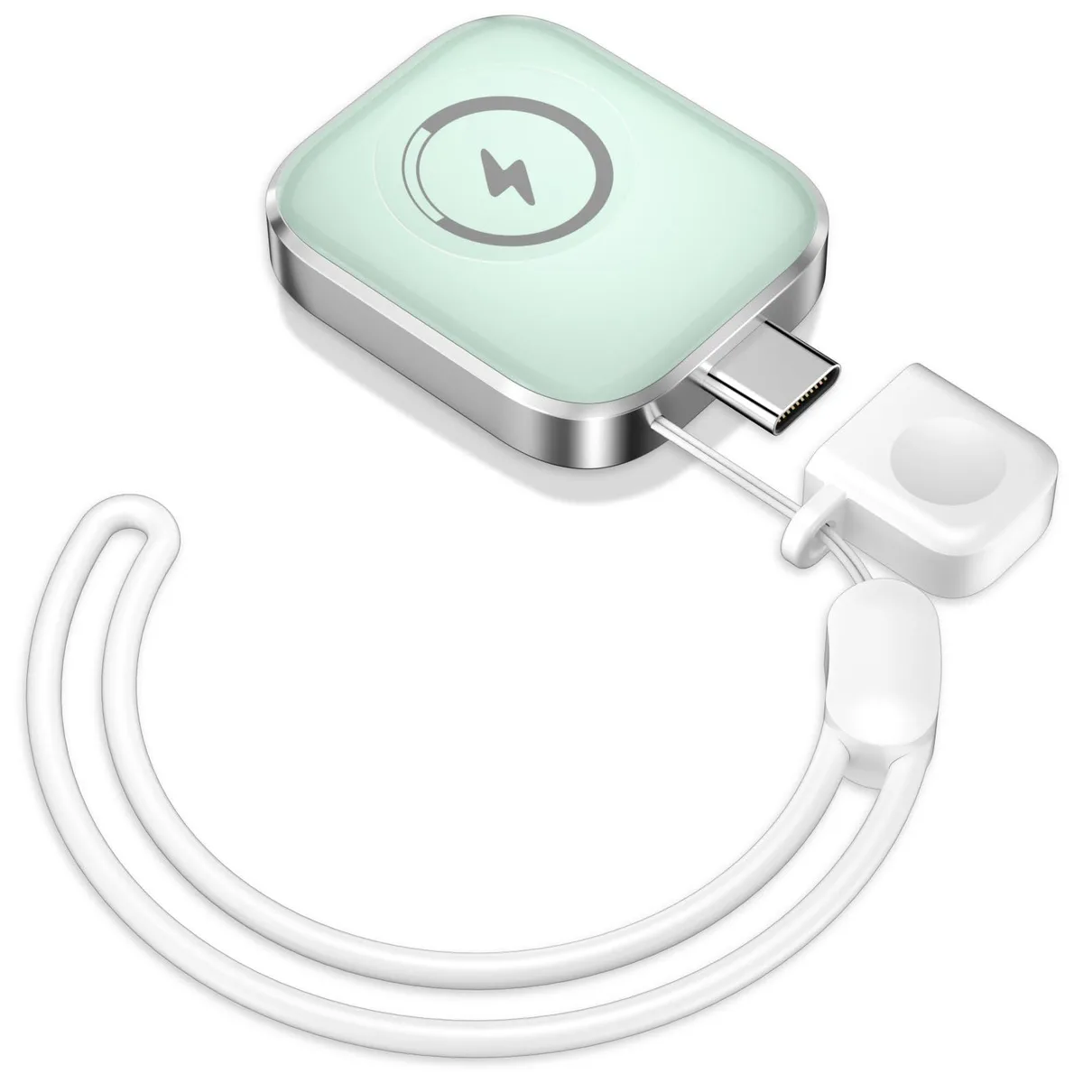  iMangoo USB-C Magnetic Apple Watch Charger Mint — product photo