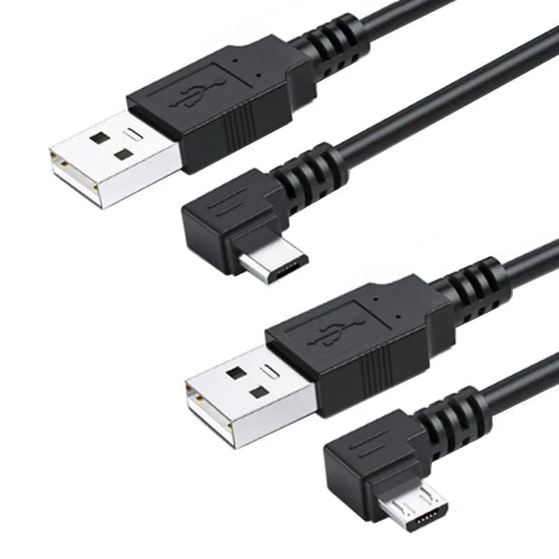 LORDWORLD LORDWORLD USB 2.0 Micro USB Angled Cable 2 Pack 0.1m — product photo
