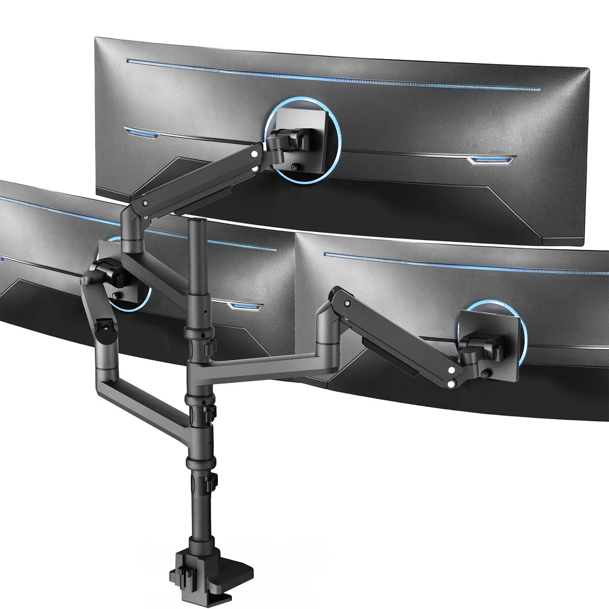 VIVO VIVO Pneumatic Triple Ultrawide Desk Mount 49/38 STAND-V300D — product photo