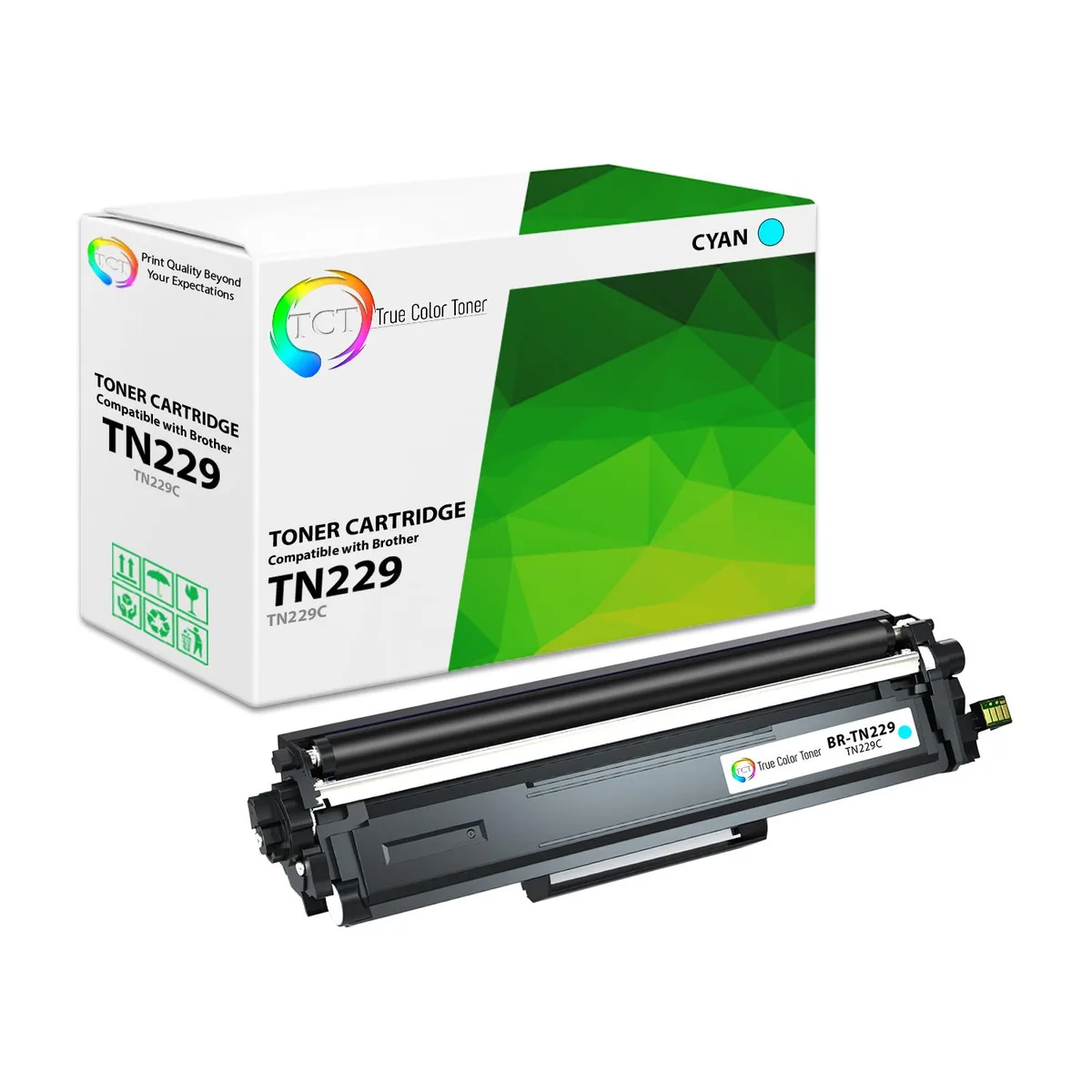 TCT TCT TN229C Cyan Toner Cartridge 1200 pages — product photo