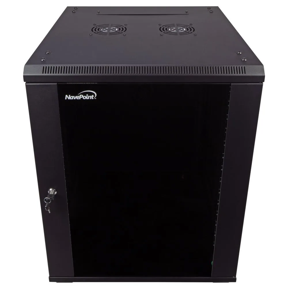 NavePoint NavePoint 15U 600mm Depth Server Rack with Casters Shelves Fans — product photo