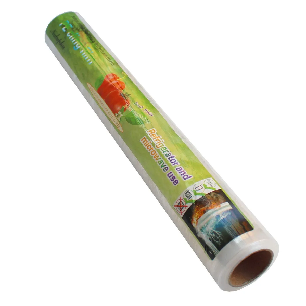 Clear cling wrap refill roll 12 inch 328 ft in reusable cutter box