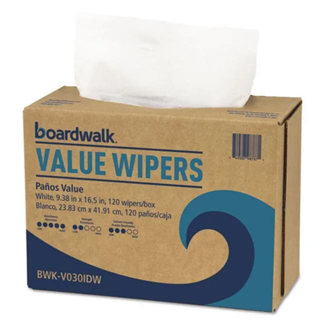 Boardwalk Boardwalk V040QPW DRC Wipers White 12 x 13 1008/Carton Cleaning — product photo