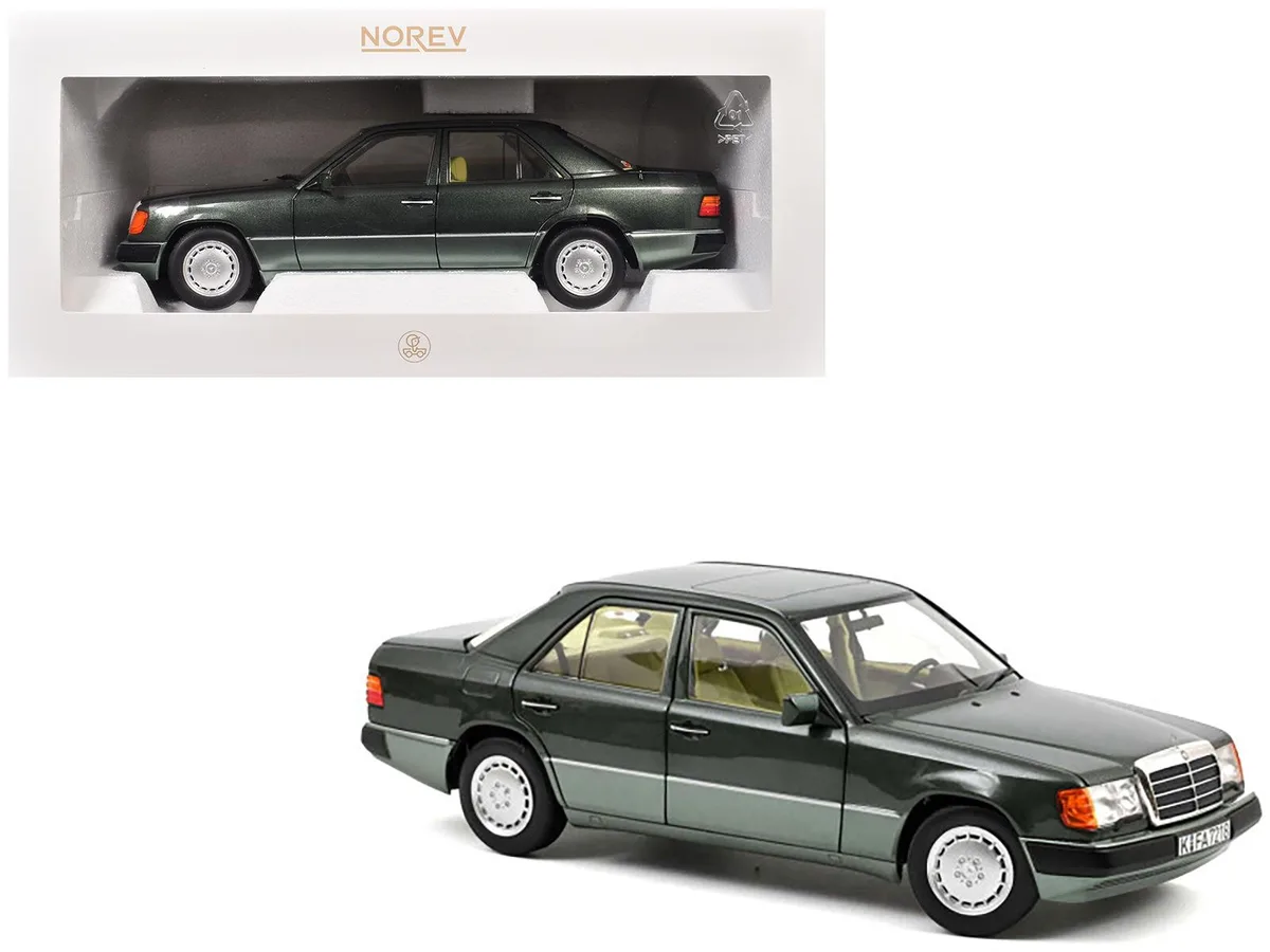 Norev Norev 1990 Mercedes-Benz 230 E 1/18 Night Green Metallic Green Interior Diecast Car — product photo