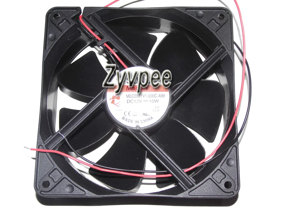 Zyvpee Zyvpee MEC0381V1-000C-A99 120mm 38mm 12V 10W 2Wire case fan — product photo