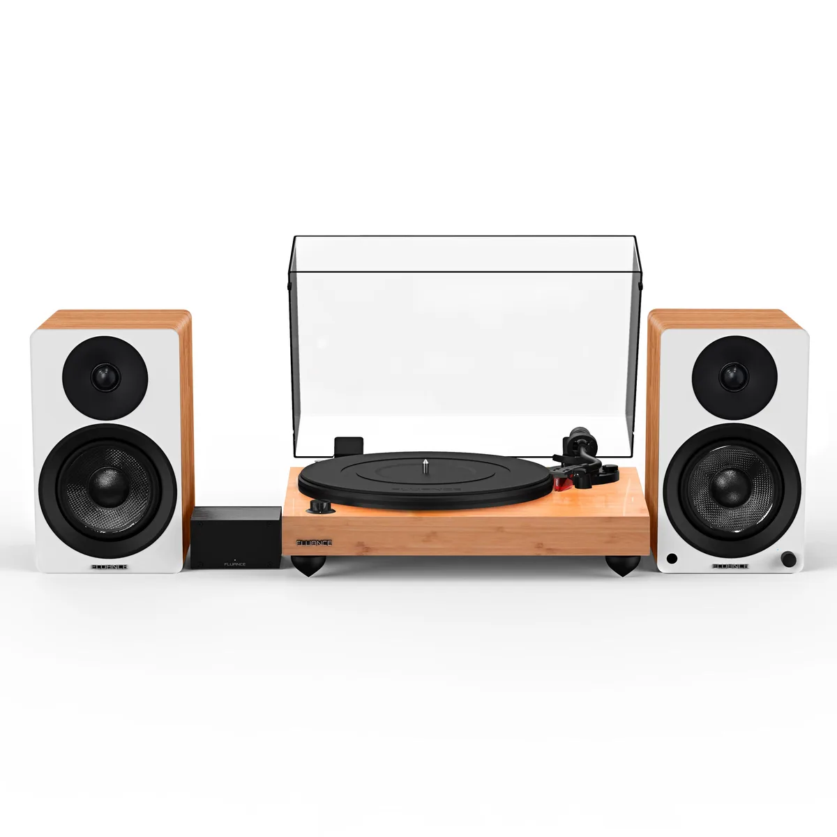 Fluance Fluance RT83BPA41W Turntable with PA10 Preamp, Ai41 Speakers, Ortofon 2M Red, 90W, Bluetooth (Lucky Bamboo) — product photo