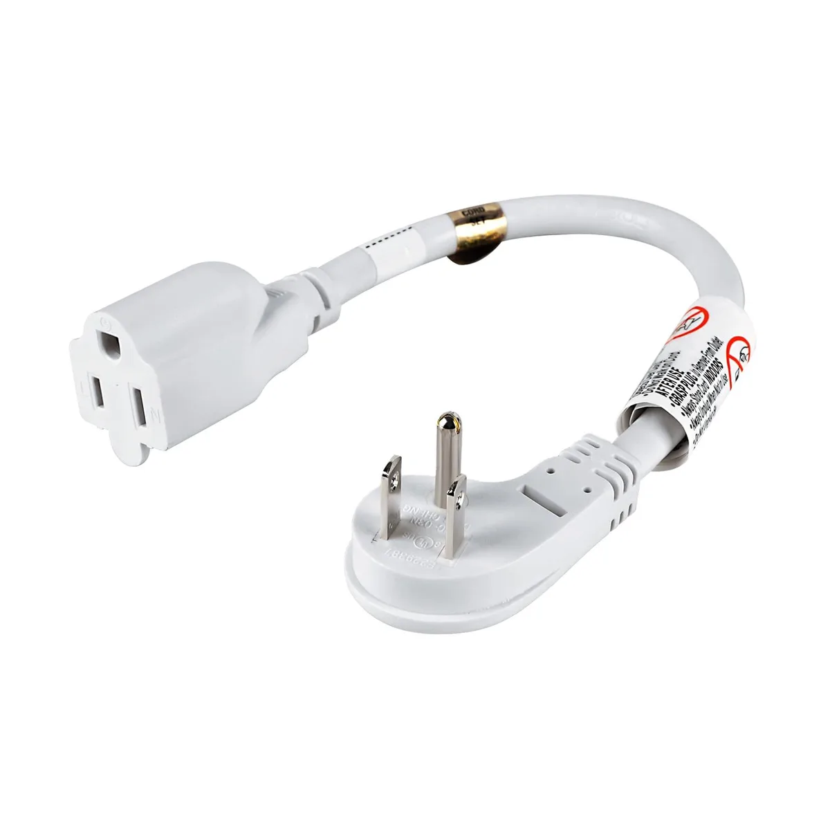  VSEER 14 AWG 15A 125V Flat Plug Power Extension Cord White — product photo