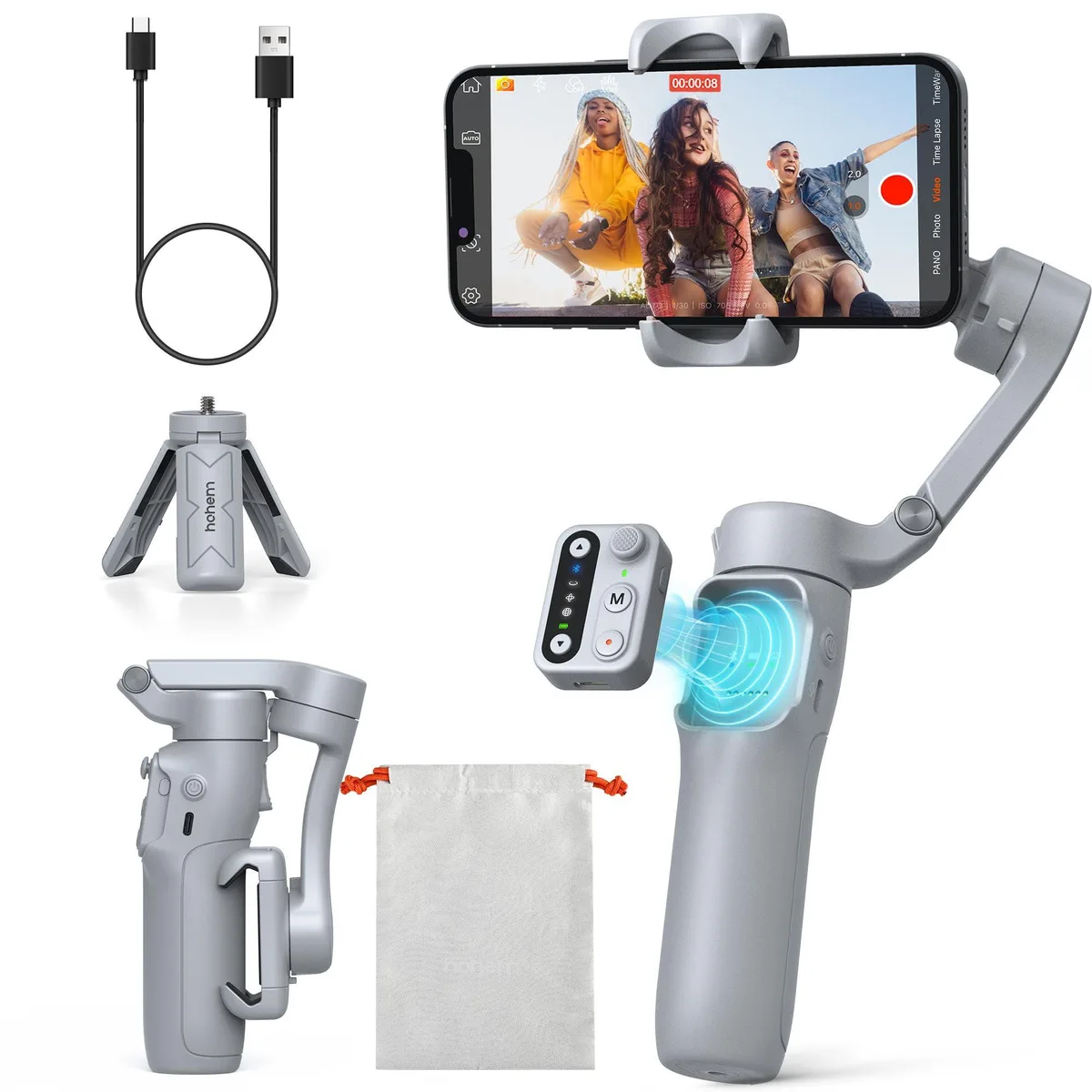 Hohem iSteady X3 SE Gimbal Stabilizer White 0.79 lbs — product photo