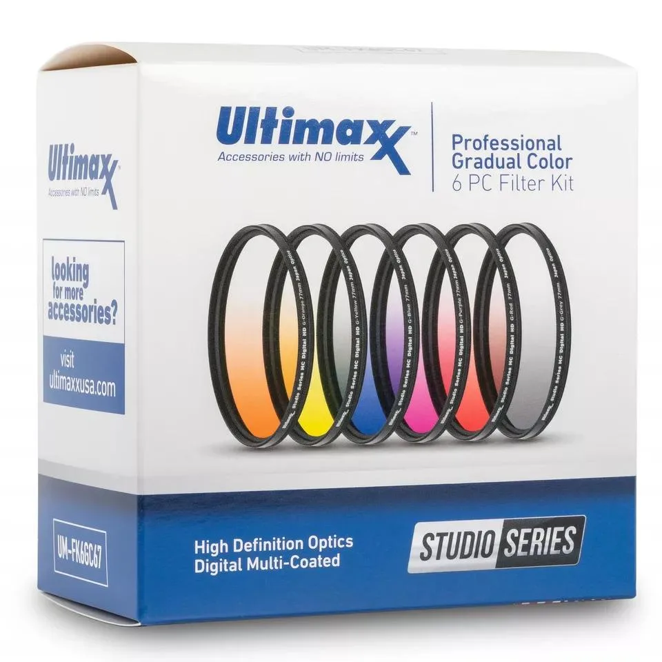 Ultimaxx Ultimaxx 6 Piece Gradual Color Filter Kit 49mm — product photo