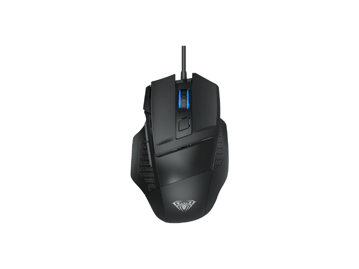 AULA AULA S12 Gaming Mouse 2400 DPI 7 Buttons Adjustable Weight Black — product photo