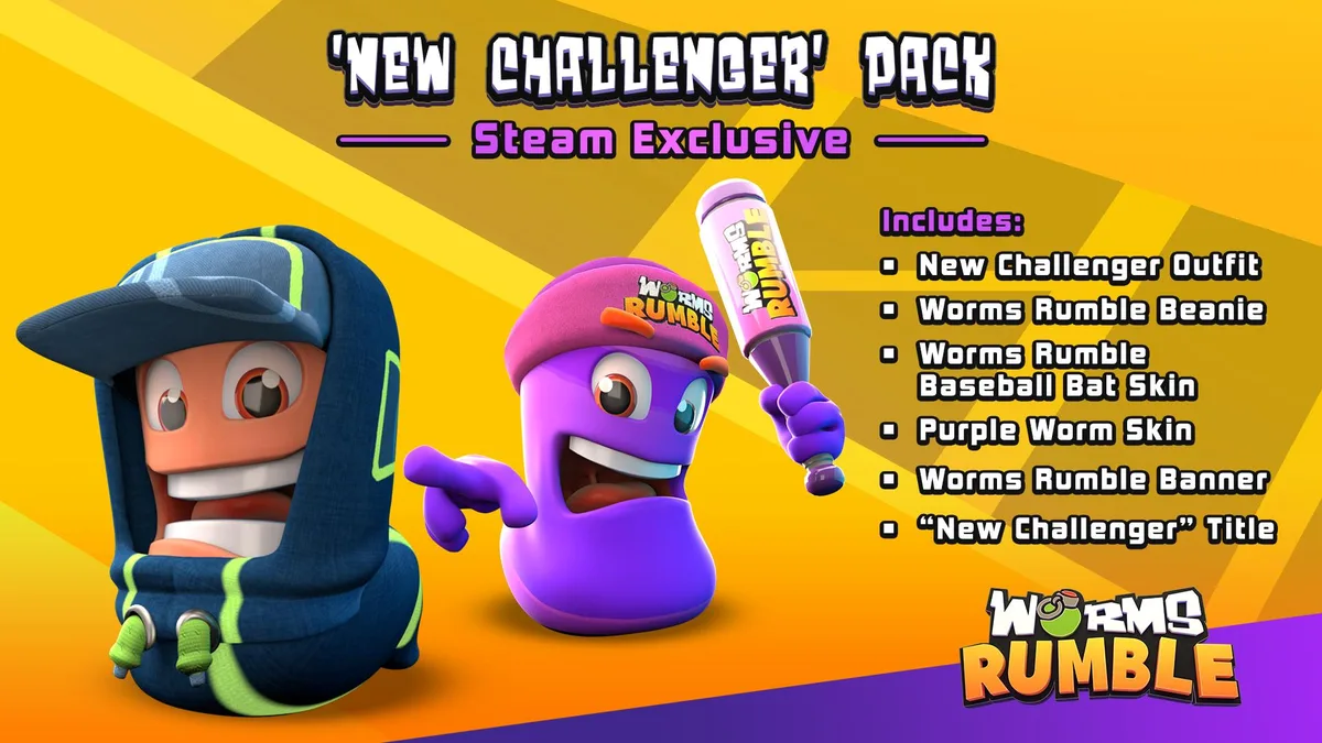 Team 17 Digital Team 17 Digital 60093 Worms Rumble New Challenger Pack downloadable game — product photo