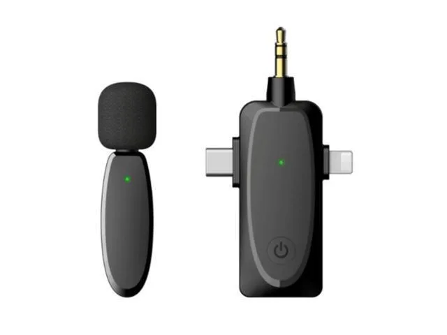 LORDWORLD LORDWORLD 3 in 1 Wireless Lavalier Microphone with Audio Monitor — product photo