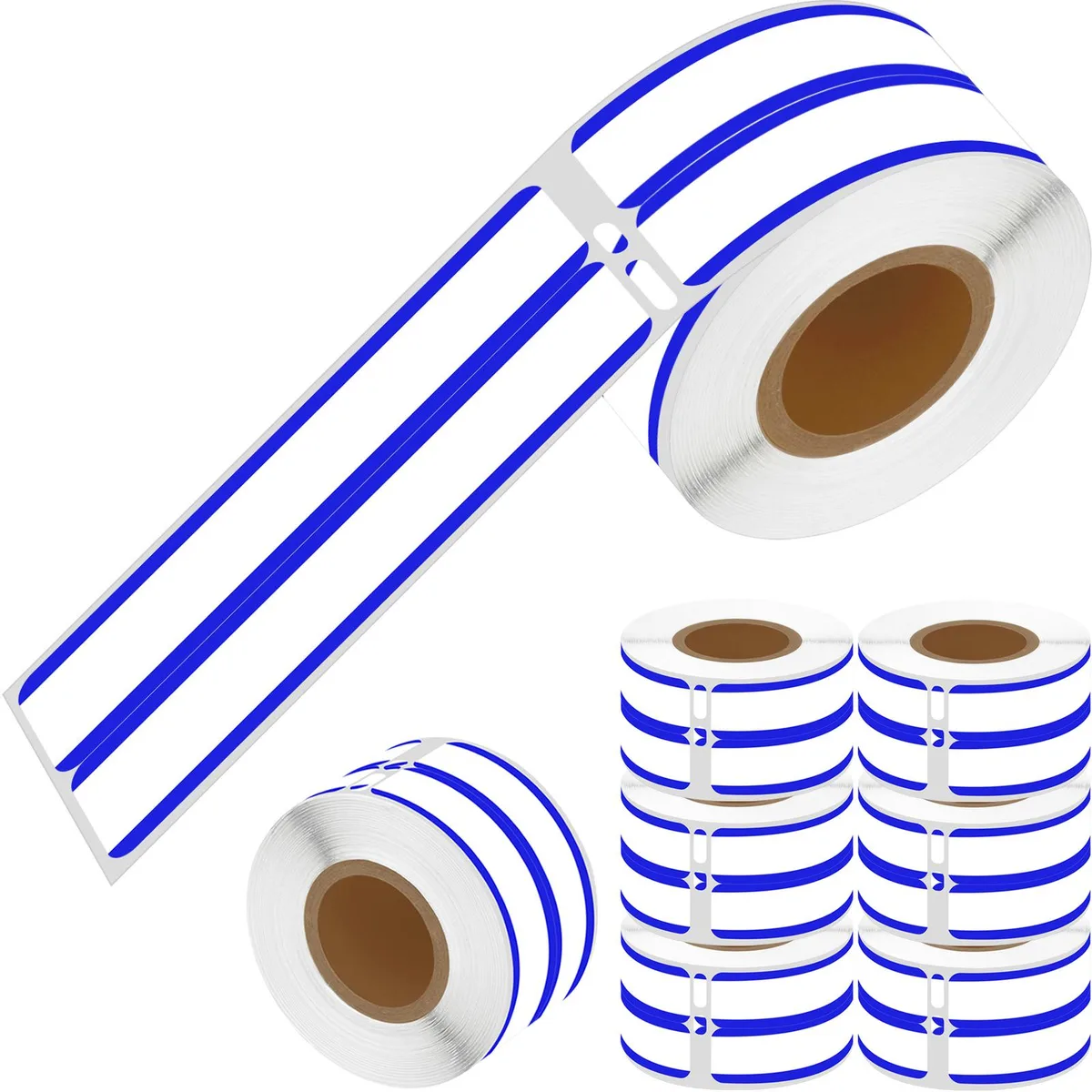 GREENCYCLE GREENCYCLE DM-30275 2-Up File Folder Labels 14mm x 87mm 8 Rolls 260 Labels/Roll — product photo
