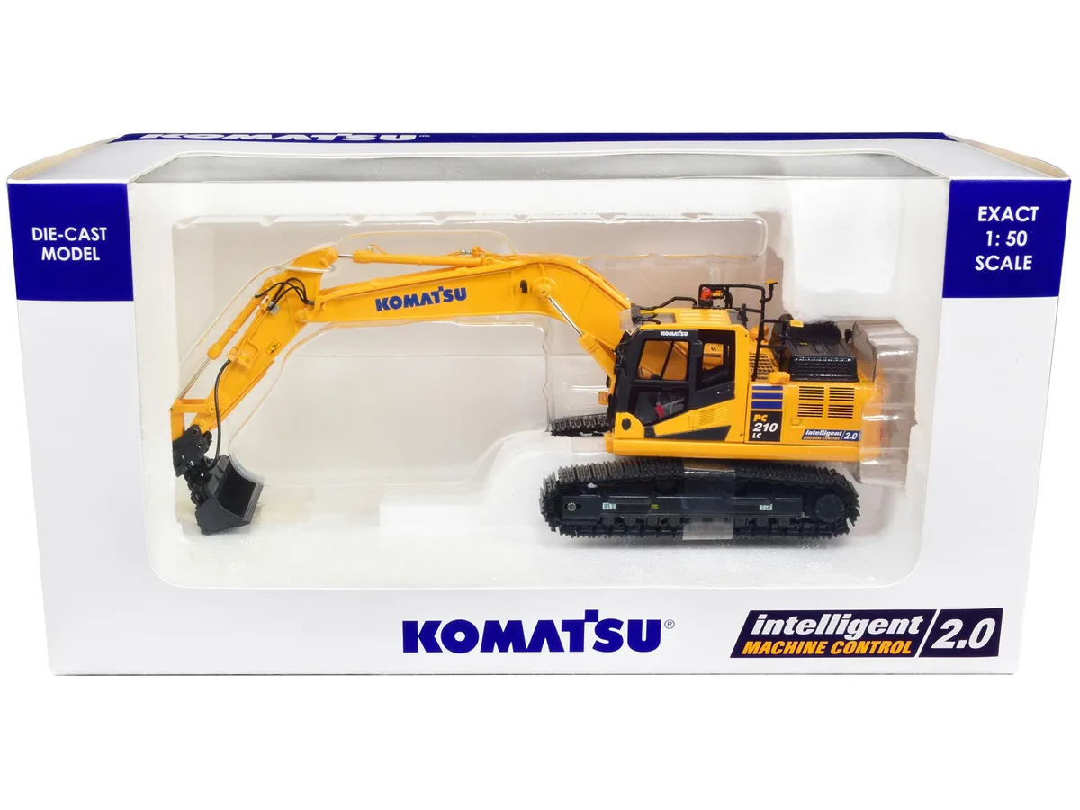UNIVERSAL HOBBIES UNIVERSAL HOBBIES Komatsu PC210LCi-11 Intelligent Machine Control 2.0 Excavator Yellow 1/50 Diecast Model — product photo