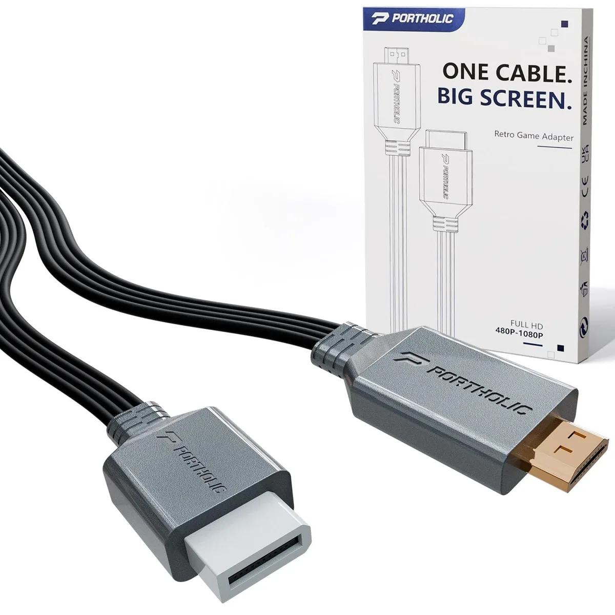 PORTHOLIC ZZ226 Wii to HDMI Media Converter 5ft 1080P — product photo