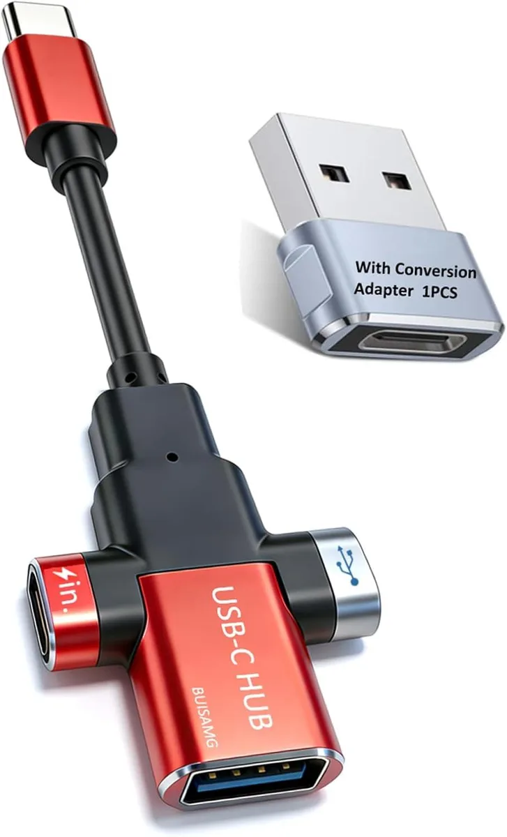 MCHOSE MCHOSE 3-in-1 USB C Hub 60W PD 480Mbps + USB A to C Adapter — product photo