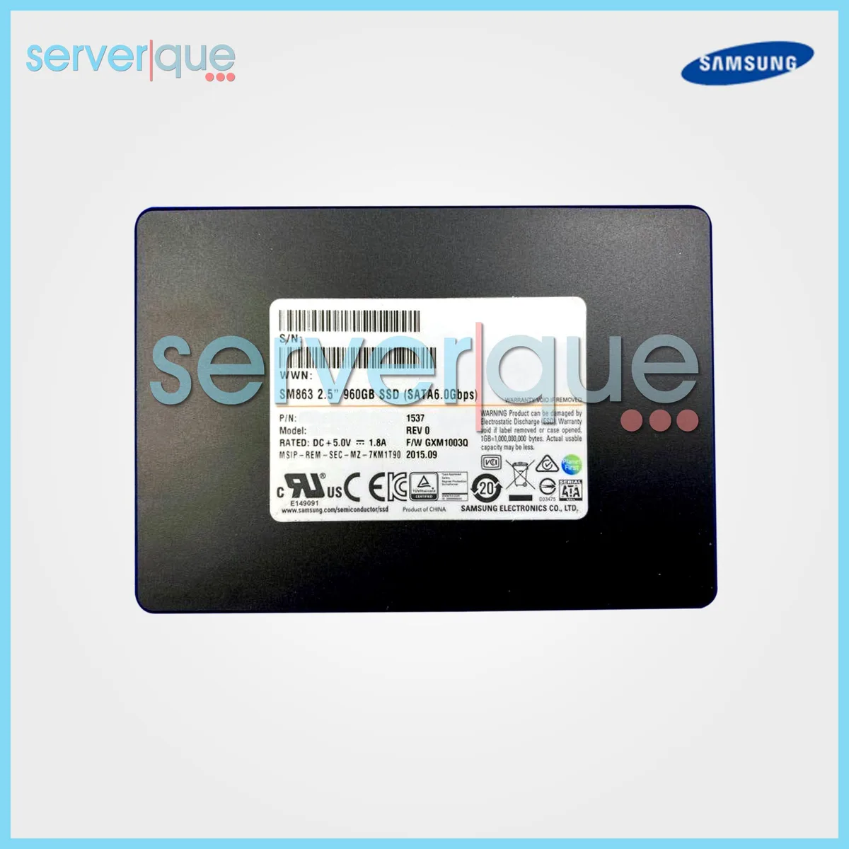 SAMSUNG SAMSUNG SM863 960GB SATA 6.0 Gbps 2.5" internal solid state drive — product photo