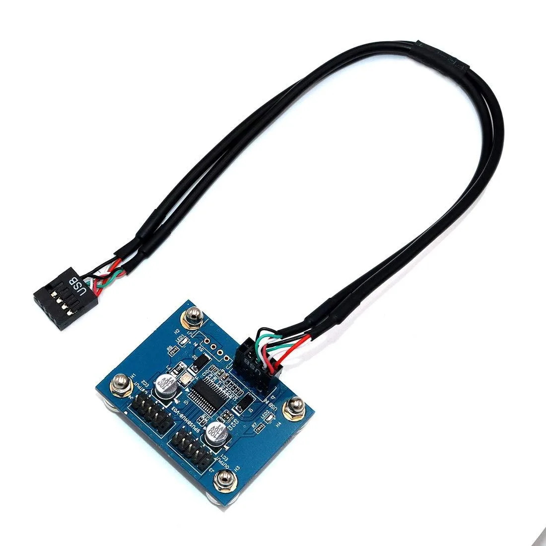Vszerda Vszerda USB 2.0 9-pin header 1-to-2 splitter adapter 30cm 180-degree cable — product photo