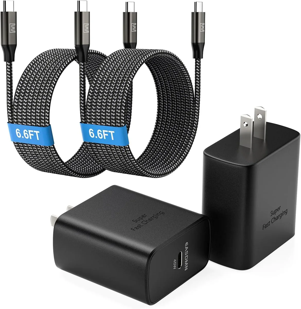 ONITOON ONITOON 45W USB-C Wall Charger 2-Pack with 2×6.6ft Cables — product photo