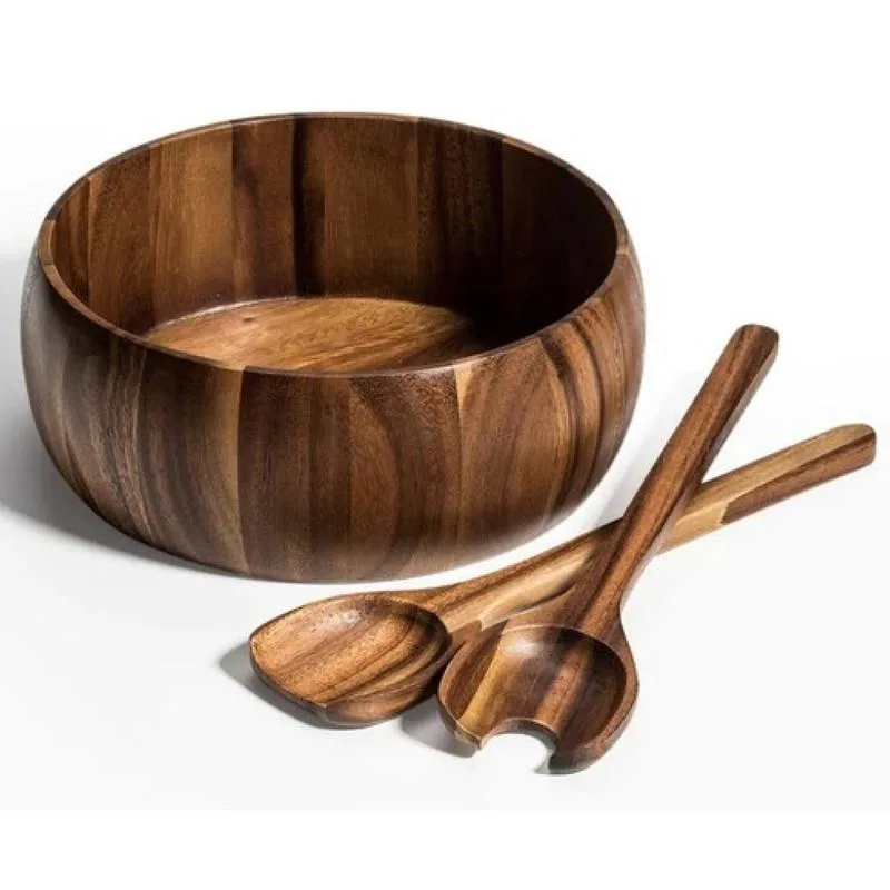 Kalmar Home Kalmar Home Acacia Salad Bowl with Servers 10 — product photo