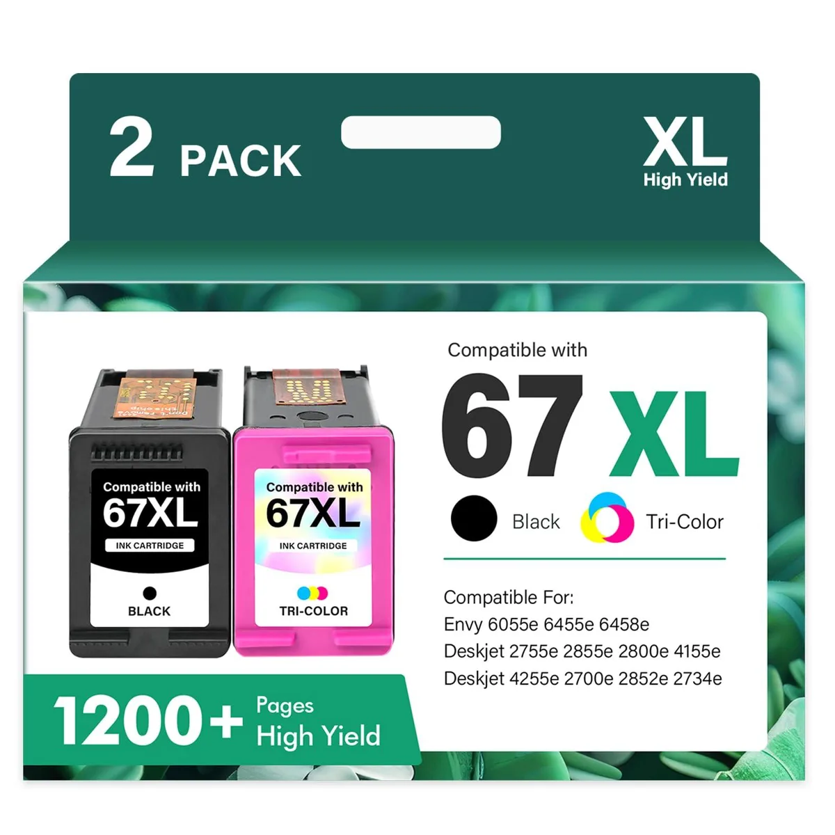ViewSonic ViewSonic Compatible HP 67XL Black &amp; Tri-color Ink Cartridge Combo Pack (2-Pack) — product photo