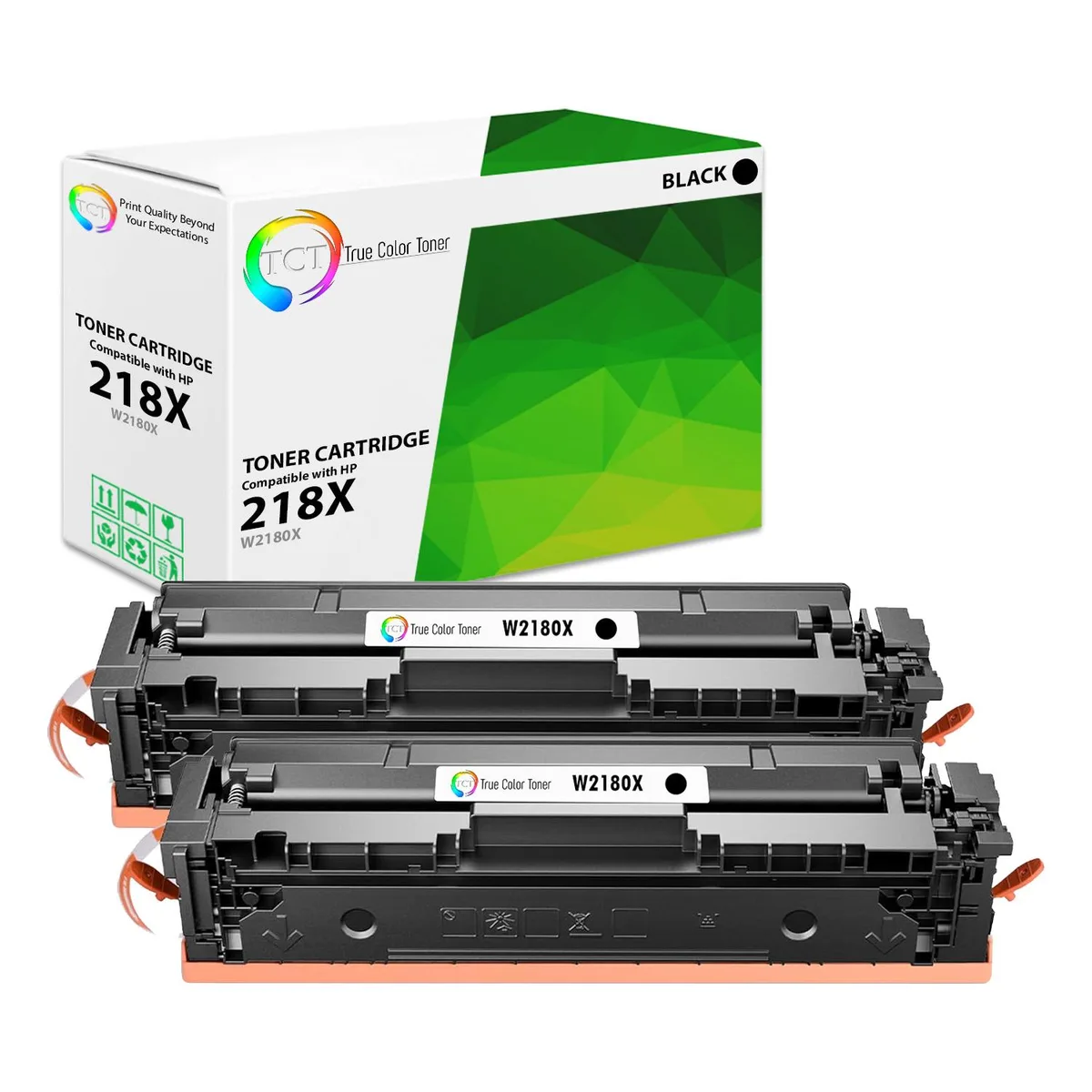 True Color Toner True Color Toner W2180X Black Toner Cartridge 2 Pack 3200 Pages — product photo