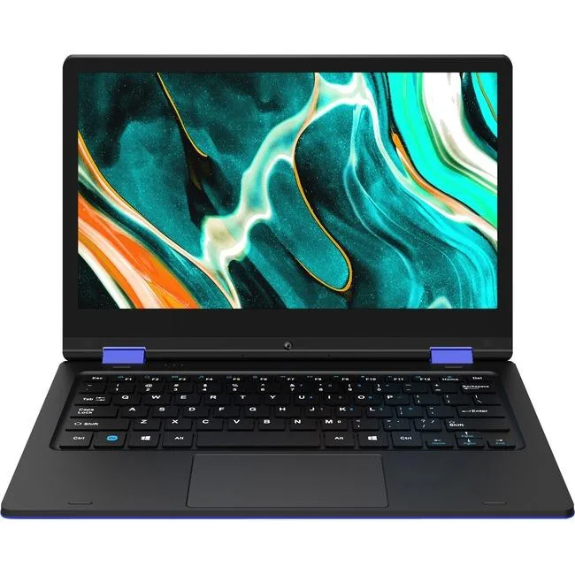 DP Audio Video DP Audio Video CLT1164BUO 11.6" Touchscreen Convertible Laptop Celeron 3GB 64GB Windows 10 S Blue — product photo
