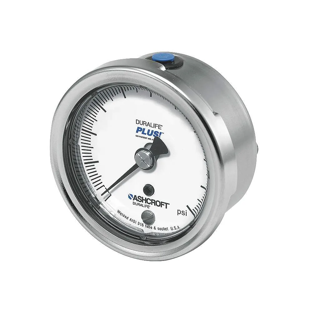Ashcroft Ashcroft 251009 Pressure Gauge 0 to 5000 psi 1/4 in MNPT 304 Stainless Steel IP54 IP65 NEMA 4 — product photo