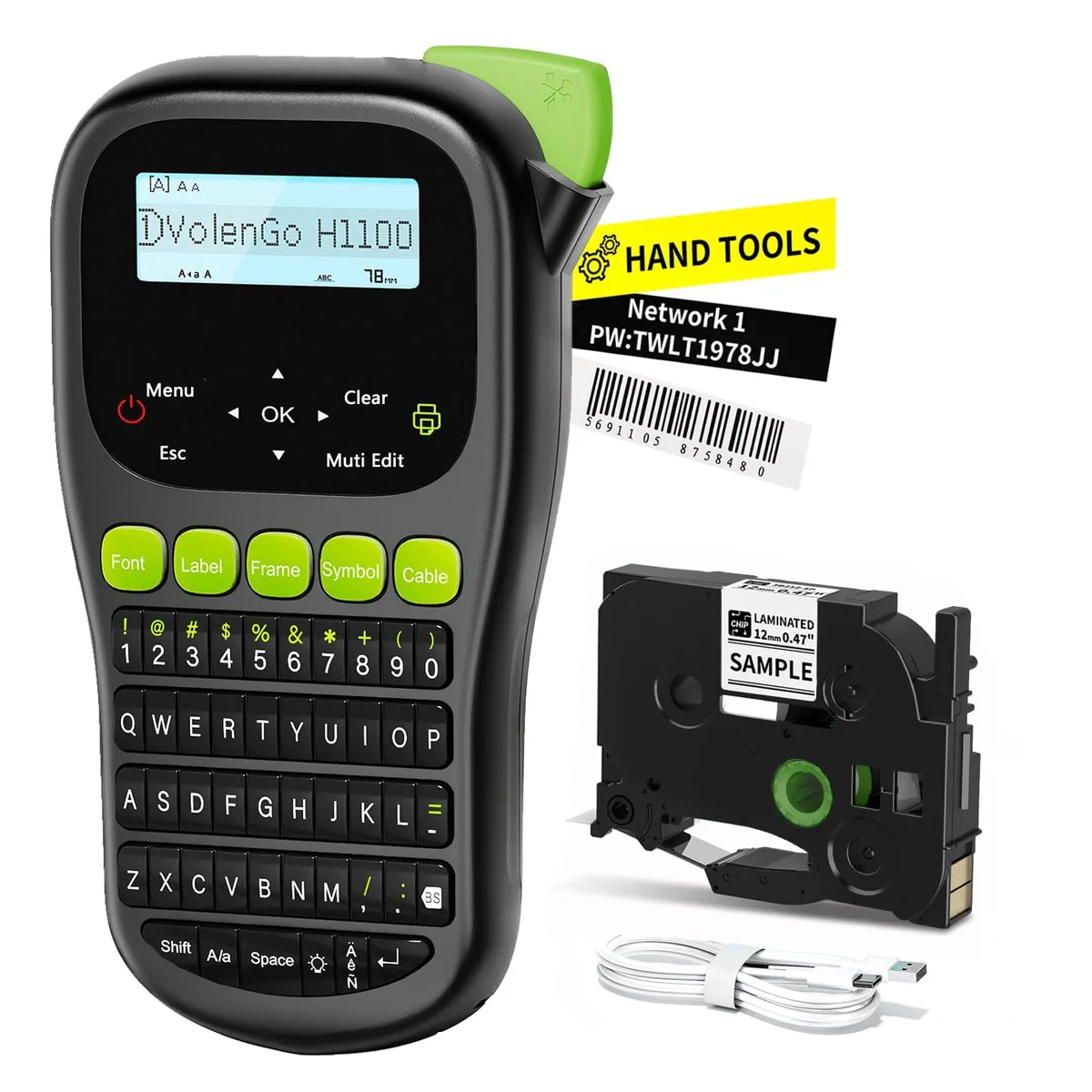 VolenGo H1100-BG 12mm Label Printer — product photo