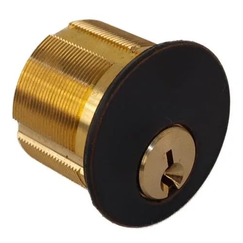 MAXTECH MAXTECH R1SC2-46 1" Mortise Cylinder Door Lock Duranodic Brass SC1 Keyway — product photo