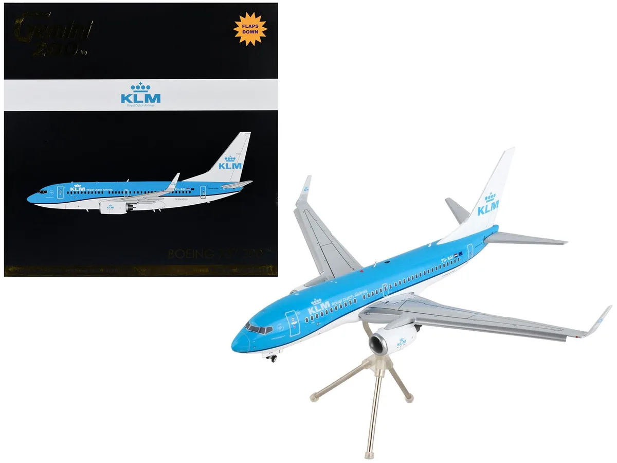 GeminiJets GeminiJets Boeing 737-700 KLM Flaps Down White Tail 1/200 Diecast Model Airplane — product photo