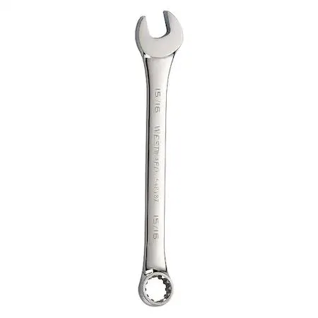 Chrome combination wrench 15/16 inch SAE 12 point offset head