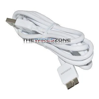 SAMSUNG SAMSUNG USB 3.0 Cable 35.43" White for Galaxy Note 3 N9000 & S5 — product photo