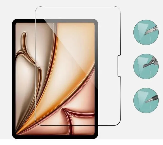  iPad Air 10.9 2024 Tempered Glass Screen Protector Clear 2.5D Case-Friendly — product photo