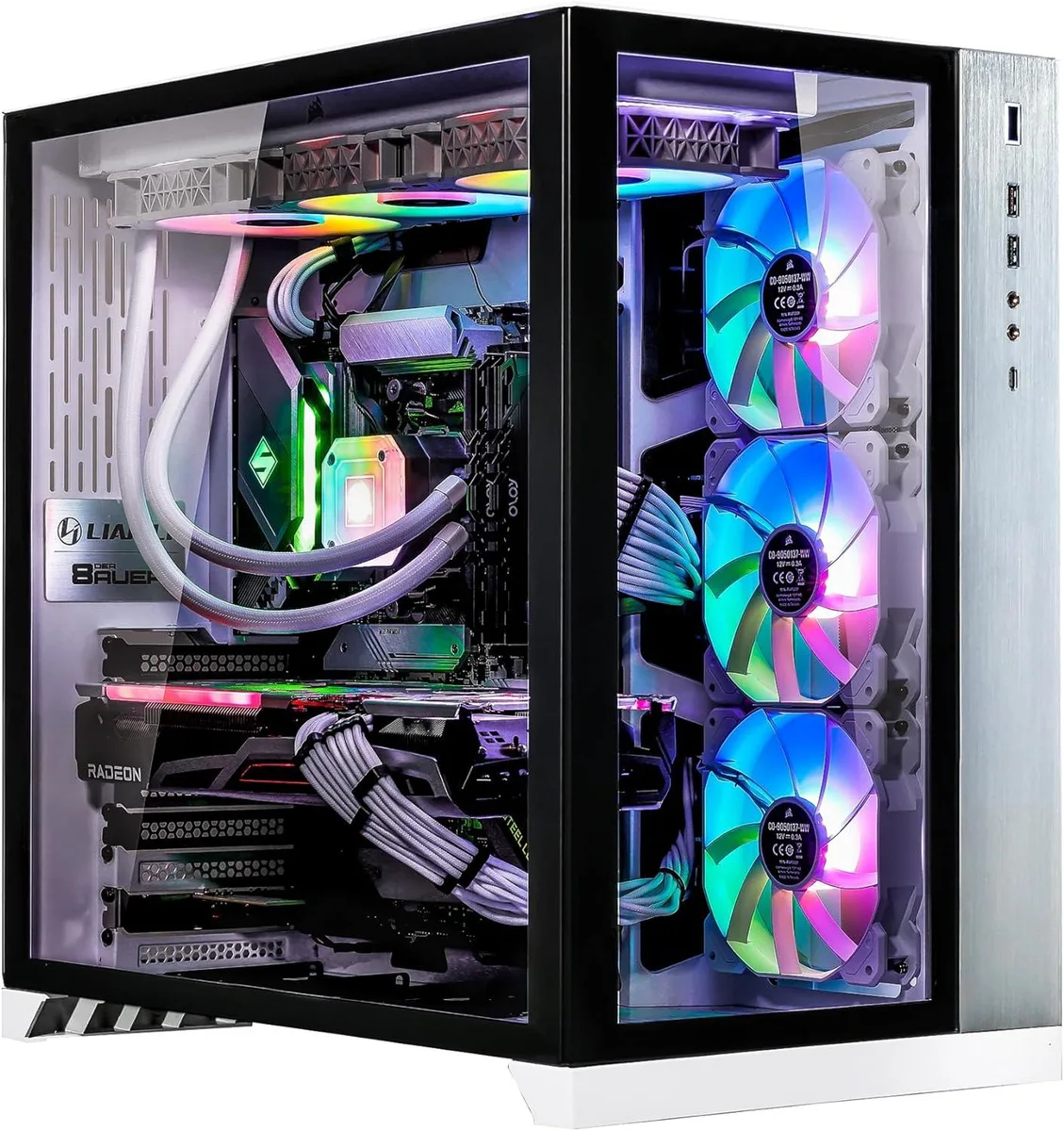 Velztorm Velztorm Lux CTO Gaming PC White Liquid-Cooled Ryzen 9 5950X 32GB DDR4 1TB Radeon RX 6900 XT 16GB 1000W Win — product photo