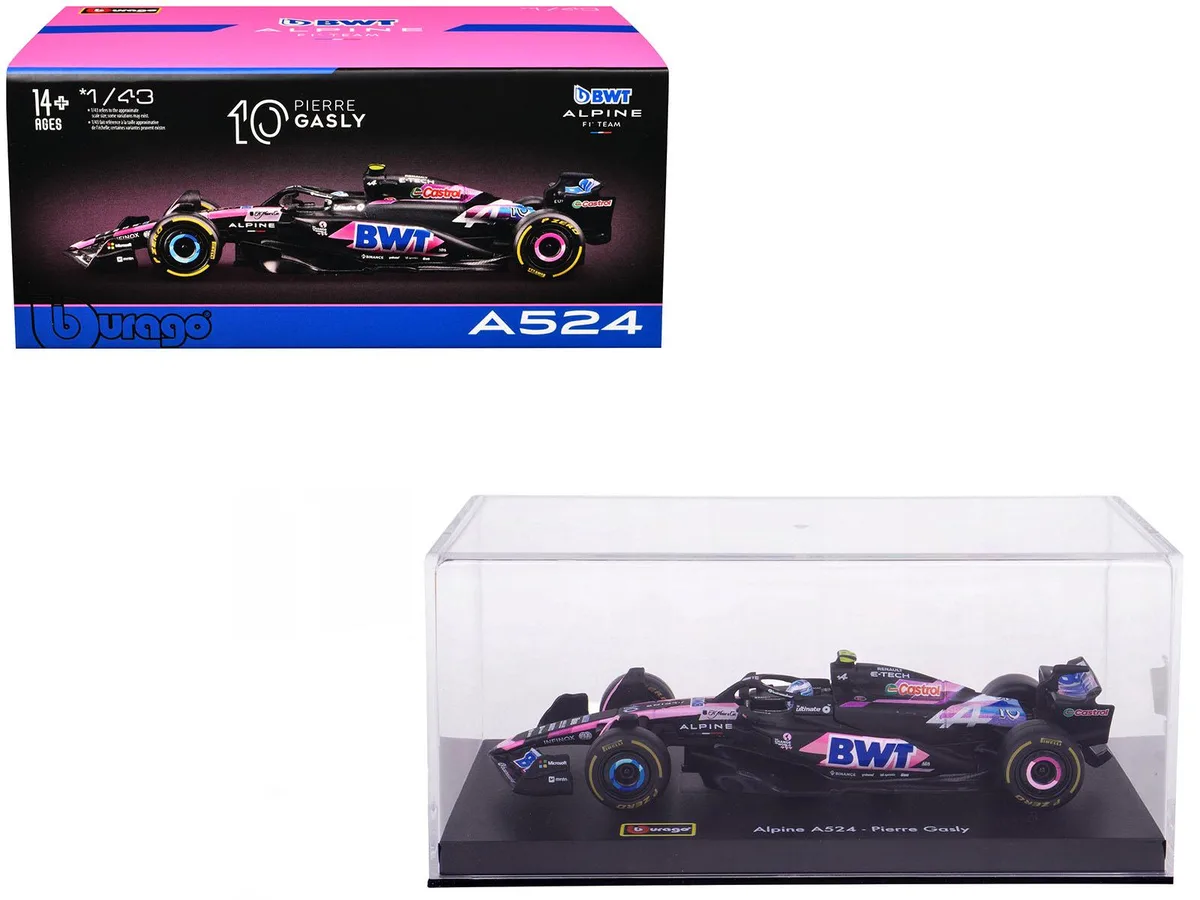 BBURAGO BBURAGO Alpine A524 #10 Pierre Gasly BWT 2024 1/43 hobby collectible — product photo