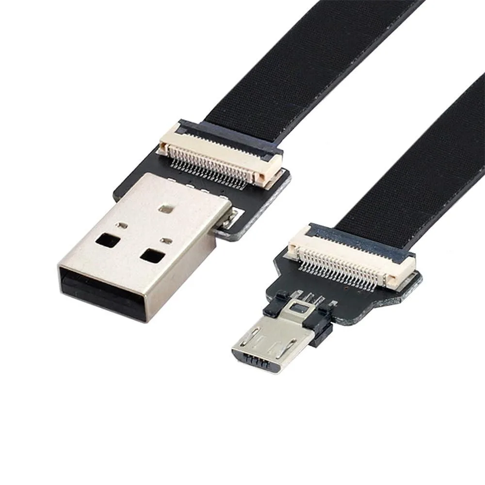 LORDWORLD LORDWORLD USB 2.0 Type-A to Micro USB 5Pin 1.0M Flat Cable — product photo