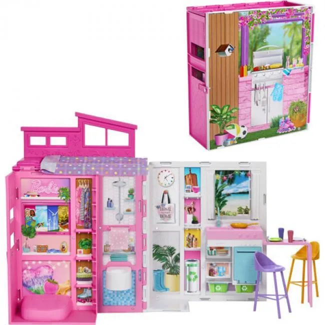 Barbie Barbie Getaway House Playset HRJ76 Pretend Play 11 accessories — product photo