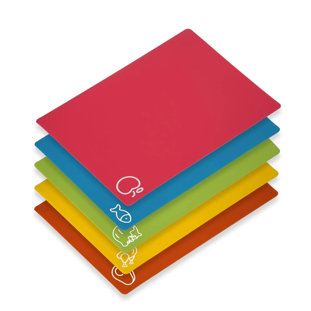  Goodluck Flexible Cutting Boards 5-Piece Set 14 x 11 in Multicolor — product photo