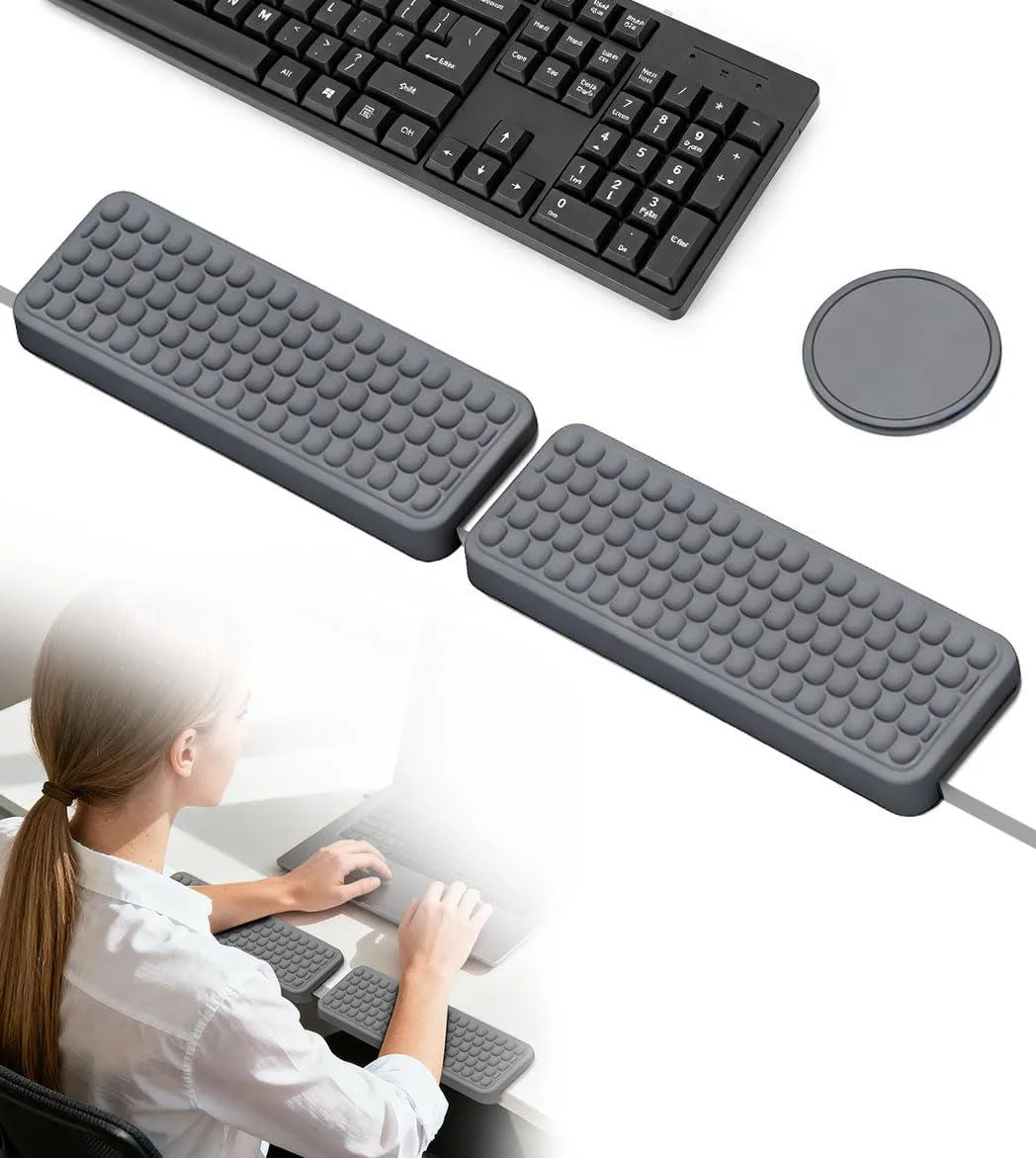  Keychron L-Shaped Wrist Rest Grey Small 50 Inches 2mm .531 kg — product photo