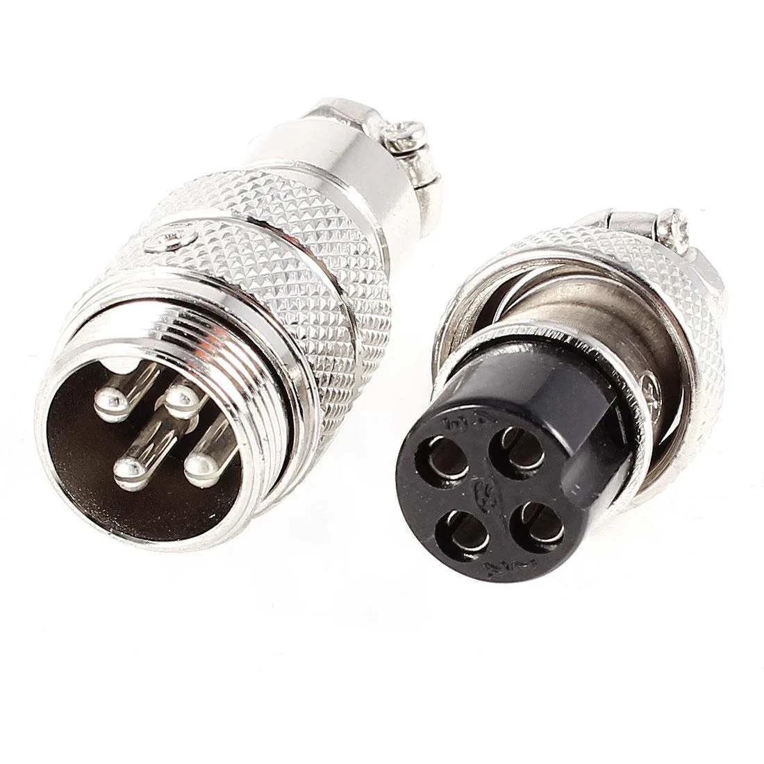 Unique-Bargains Unique-Bargains Silver Tone 4 Pin Microphone Connector Set — product photo