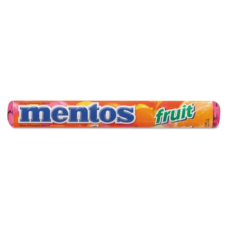 Fifteen rolls of mixed-fruit Mentos chewy mints, 1.32 oz each