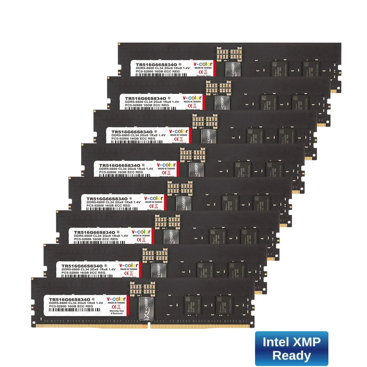 V-color V-color TR516G66S834O DDR5 128GB 6600MHz CL34 ECC R-DIMM memory upgrade — product photo
