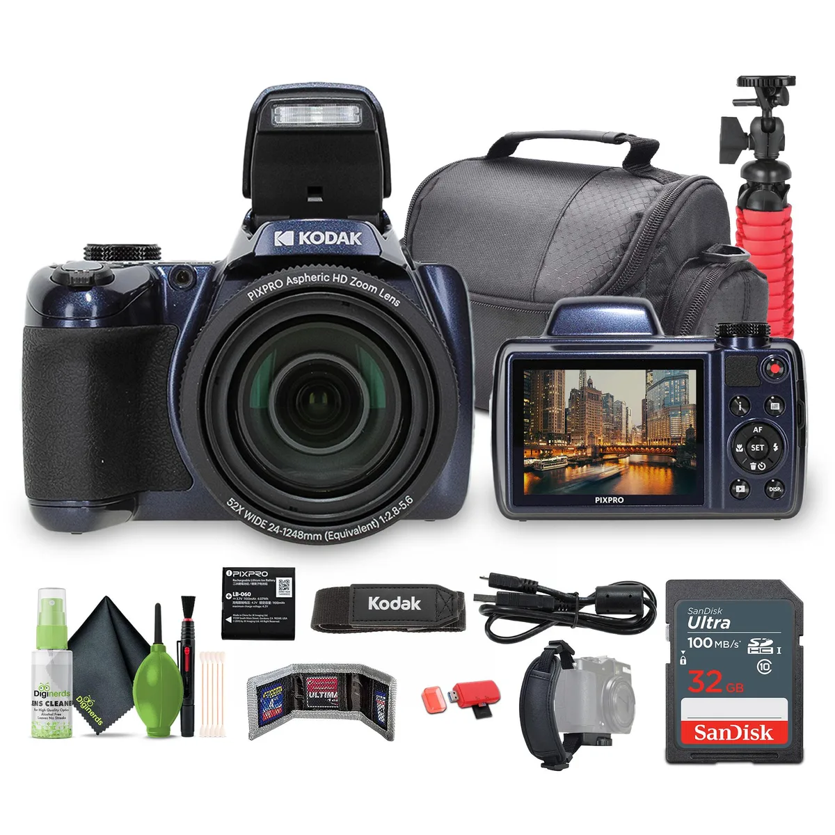 Kodak Kodak PIXPRO AZ528 16MP Camera Kit 52x Zoom Blue — product photo