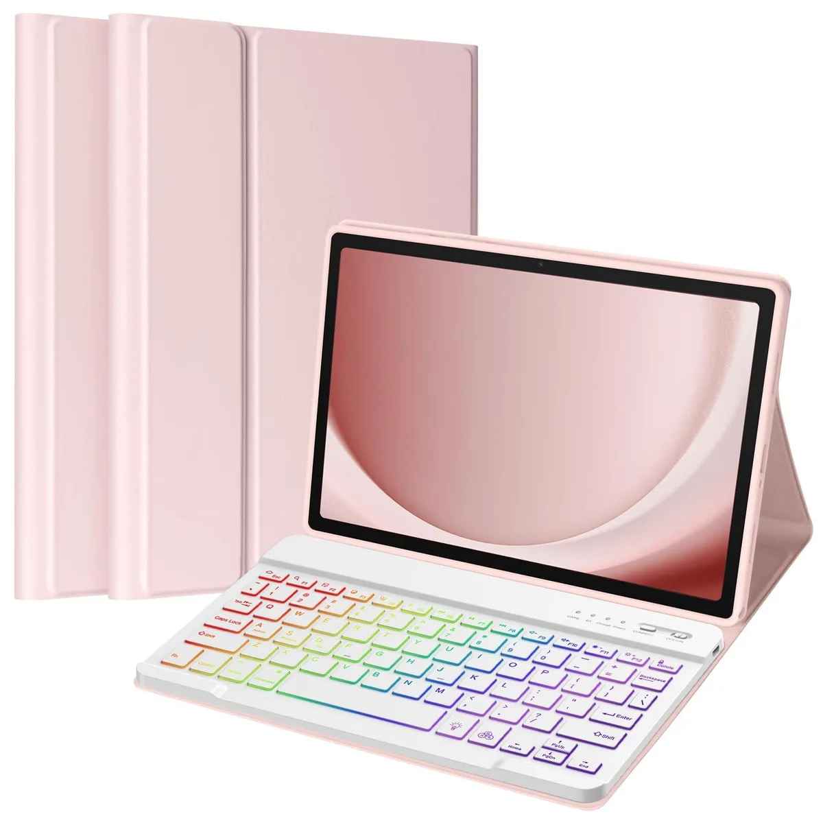 Barrow Mods Barrow Mods Backlit Keyboard Case for Samsung Galaxy Tab A9 Plus 11 Inch 2023 Pink 2 in 1 accessory — product photo