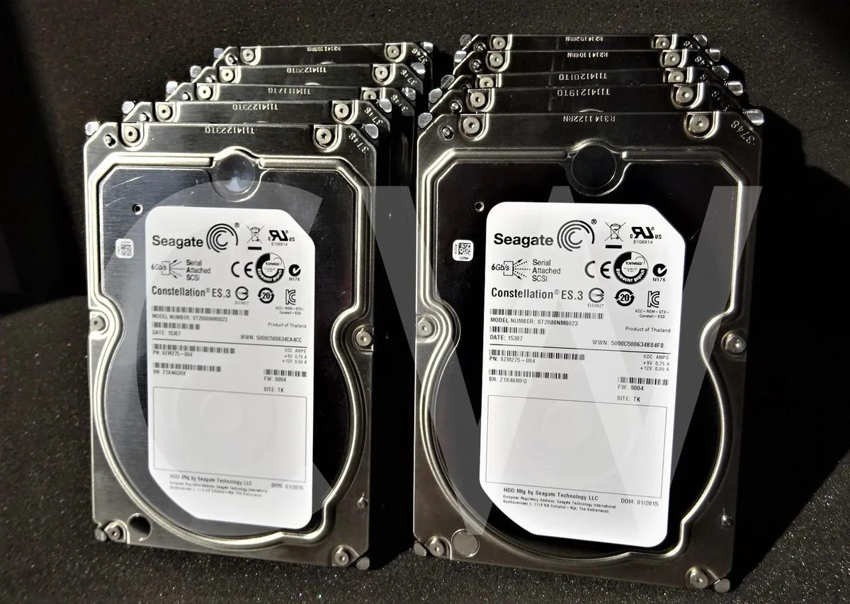 Seagate Seagate Constellation ES.3 ST2000NM0023 9ZM275-031 2TB 7.2K RPM 6Gb/s 128MB 3.5" SAS internal hard drive — product photo