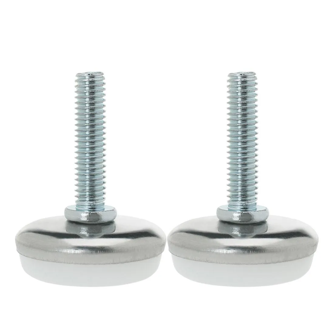 Two M6 adjustable leveling feet with 25mm screw and 30mm plastic base